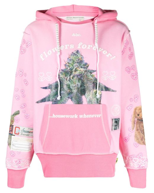 Advisory Board Crystals Pink Flowers Forever Jersey Hoodie for men