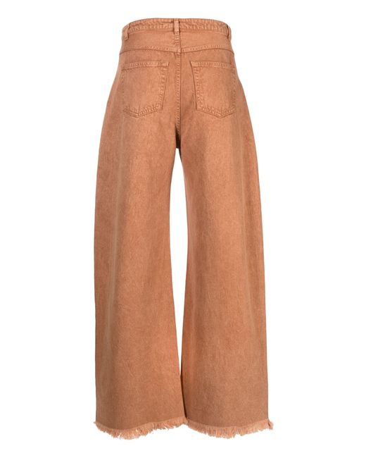 Marques'Almeida Brown High-rise Boyfriend Jeans - Women's - Cotton/organic Cotton/recycled Cotton