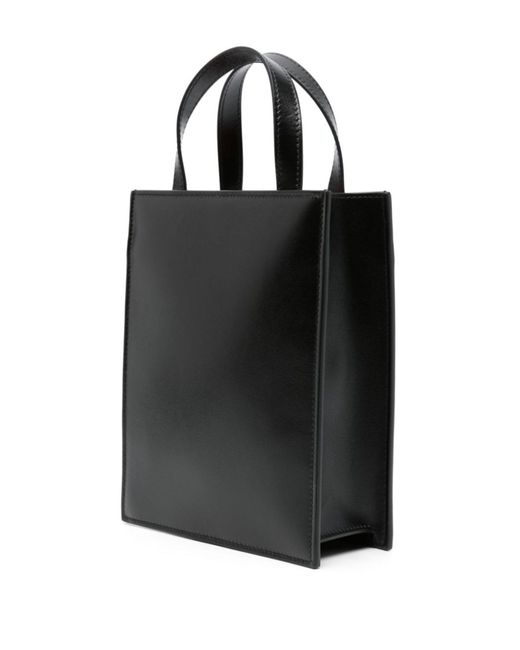 Ferragamo Black Double Gancini Mini Tote Bag