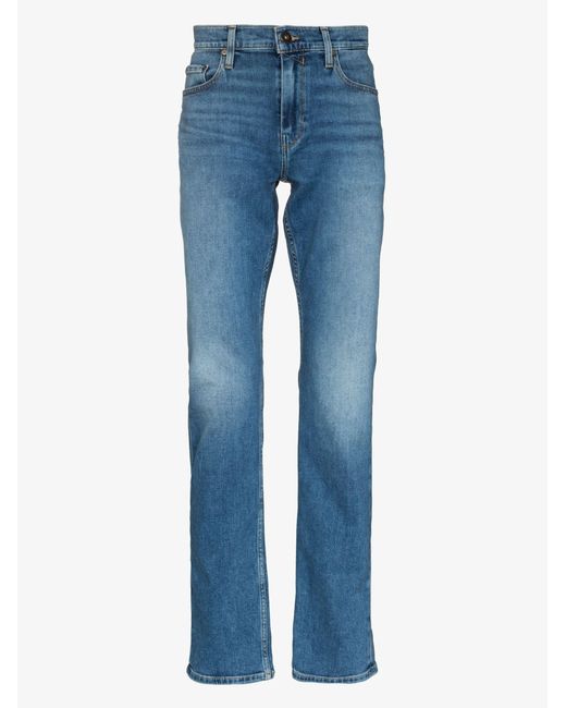 Mens Clothing Jeans Straight-leg jeans PAIGE Federal Leopold in Blue for Men 