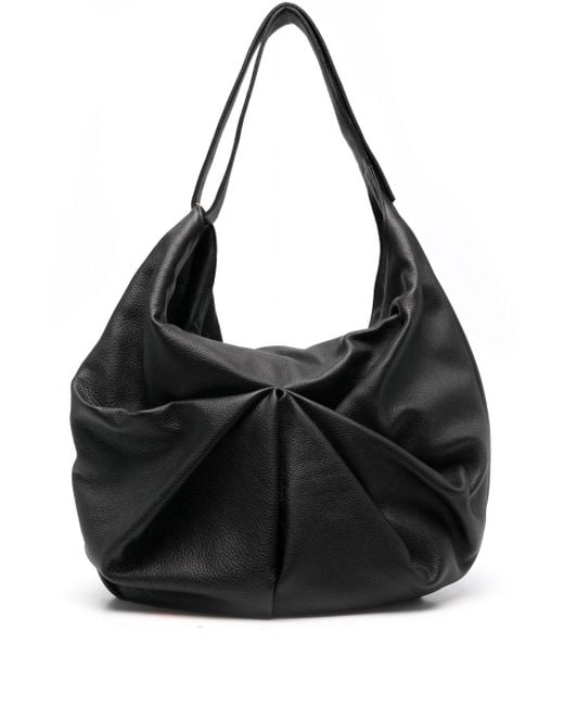 Tsatsas Black Sacar Leather Shoulder Bag