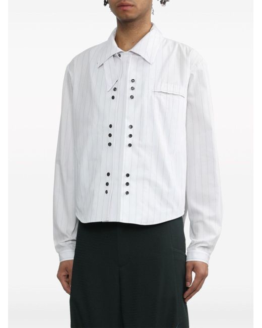 Kiko Kostadinov White Tonino Layered Cotton Shirt - Men's - Cotton for men