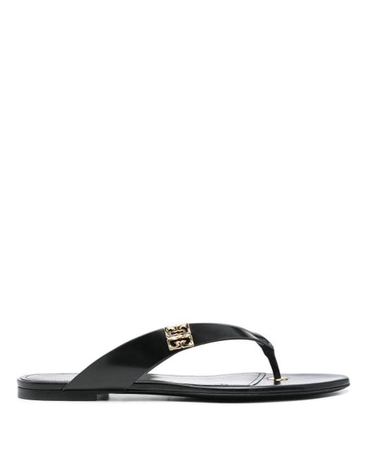 Givenchy Black 4G Liquid Flat Sandals