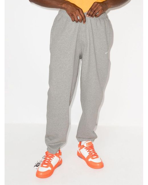 Nike Swoosh Logo Track Pants - Men's - Cotton/polyester in Grey for Men |  Lyst Australia
