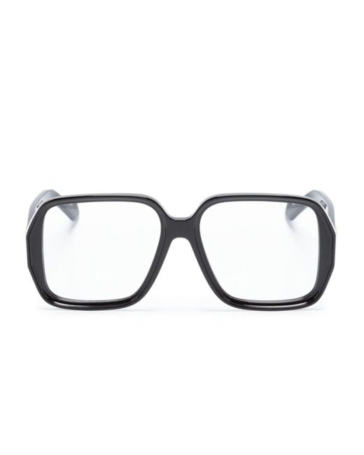 Loewe Black Anagram Square-frame Glasses - Unisex - Acetate