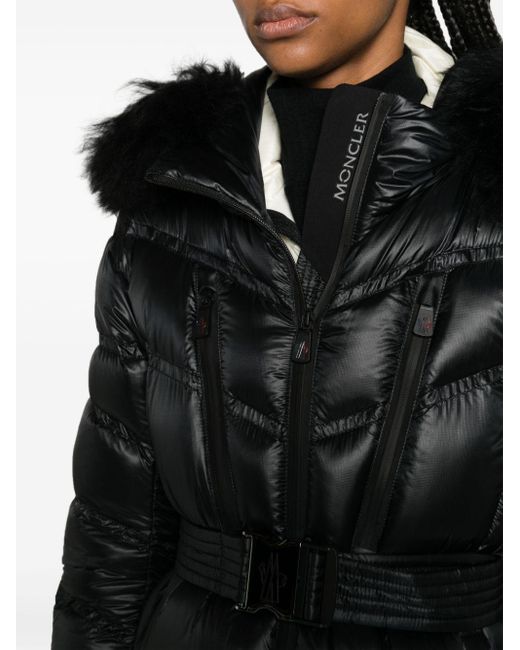 Moncler Black Bernin - Short Down Jacket With Hoodero