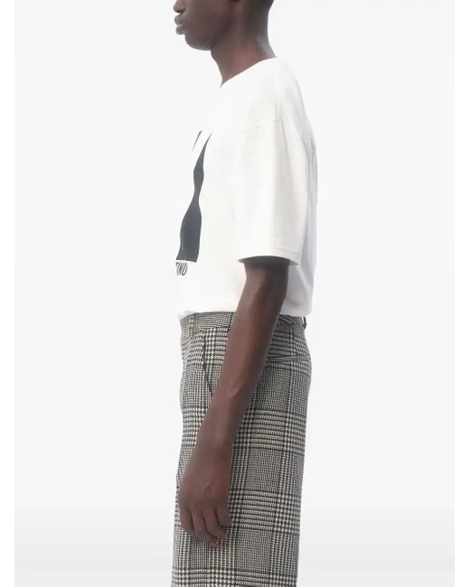 Valentino Garavani White Chez -Print Cotton T-Shirt for men