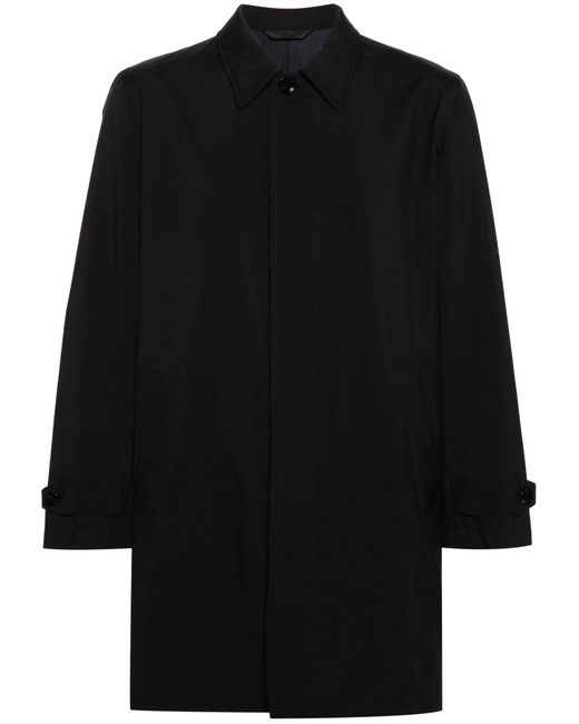 Brioni Black Single Breasted Short Coat - Men's - Cotton/polyester/lambskin for men