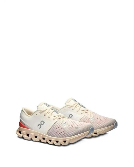 On Shoes White Cloud X4 Mesh Running Sneakers