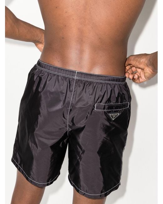 Prada Black Re-nylon Swim Shorts - Men's - Recycled Polyamide for men
