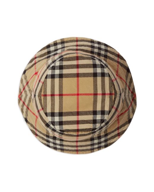 Burberry Natural Vintage Check Cotton Bucket Hat