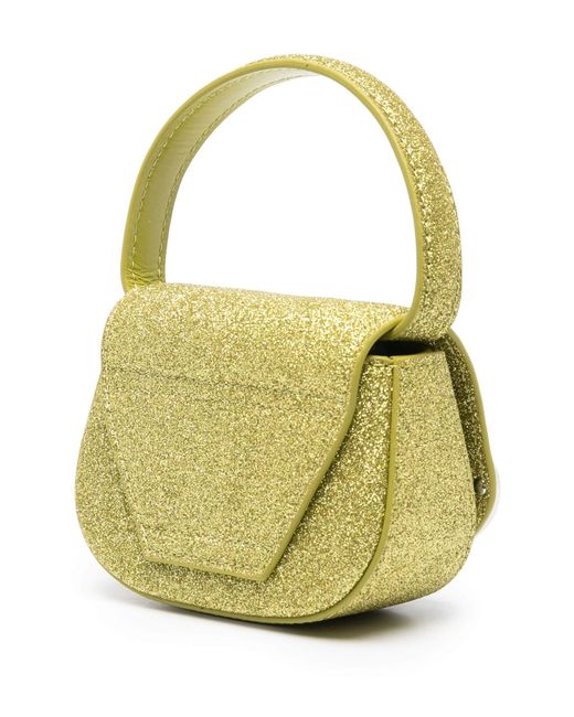 DIESEL Green 1dr Xs Glitter Tote Bag