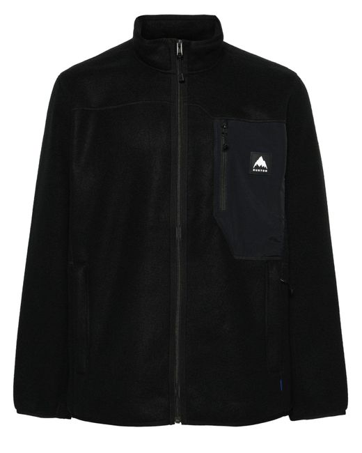 Burton Black Cinder Zip-up Fleece Sweatshirt - Men's - Recycled Polyester/nylon/polyester for men