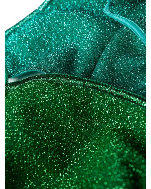 Oseree Green Bikini Gem Color Metallic Effect