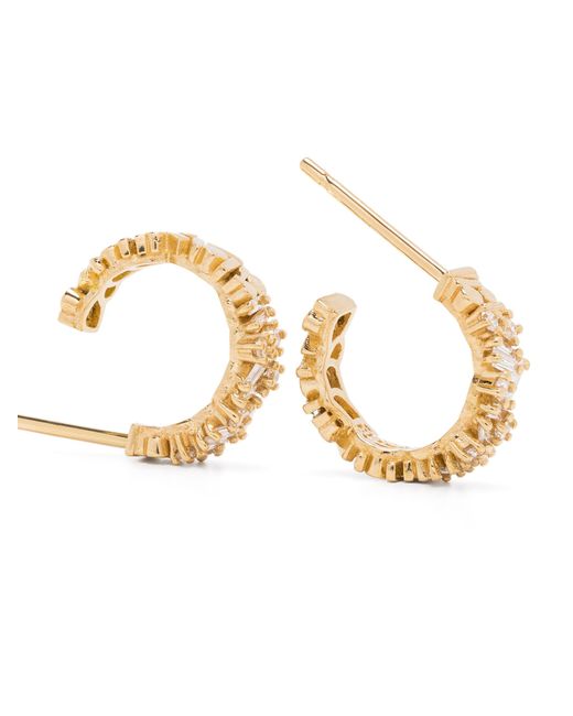 Suzanne Kalan Natural 18k Yellow Classic Icon Diamond Hoop Earrings - Women's - Diamond/18kt Yellow