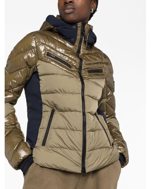 Bogner Fire + Ice Farina Hooded Padded Jacket in Green | Lyst