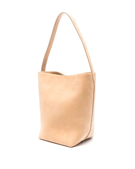 The Row White Neutral N/s Park Leather Tote Bag - Women's - Nubuck Leather