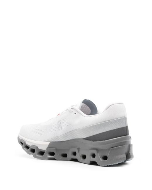 On Shoes White Cloudmonster 2 Running Sneakers for men