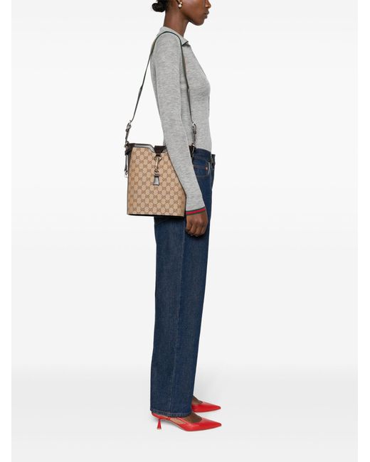 Gucci Brown Medium GG Canvas Shoulder Bag