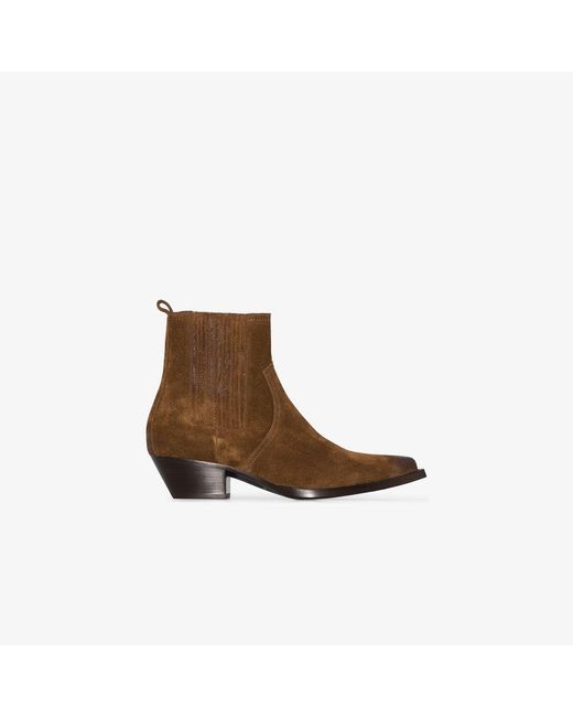saint laurent suede boots