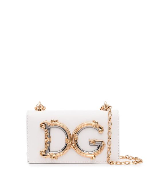 Dolce & Gabbana Dg Girl Shoulder Bag in White | Lyst Australia