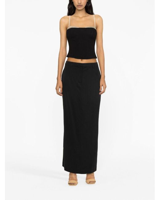 Reformation Black Cairo Tailored Skirt - Women's - Tm
