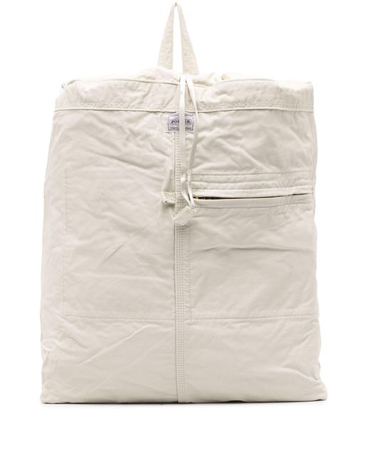 Porter-Yoshida and Co Natural White Porter Mile Drawstring Backpack for men