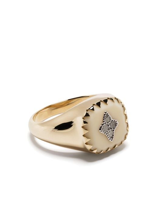 Pascale Monvoisin Natural 9k Gold Pierrot Diamond Ring