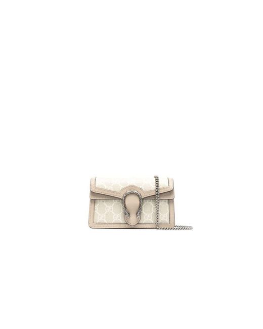 Gucci White Dionysus GG Super Mini Bag