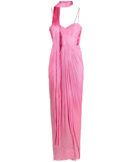 Maria Lucia Hohan Kallie Plissé Gown in Pink | Lyst