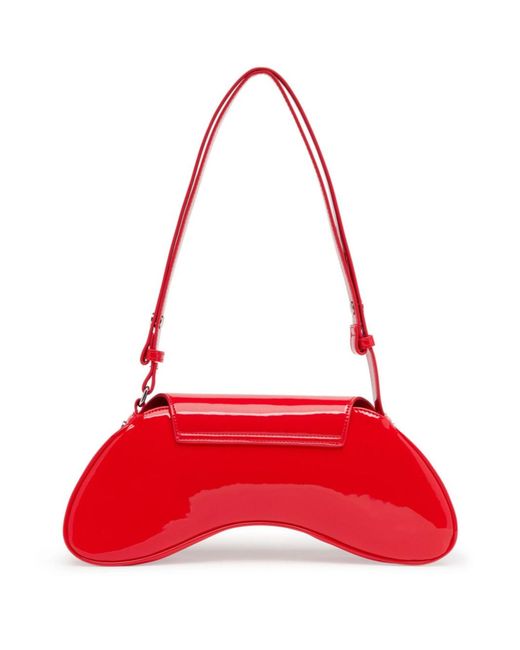 DIESEL Red Play Glossy Shoulder Bag
