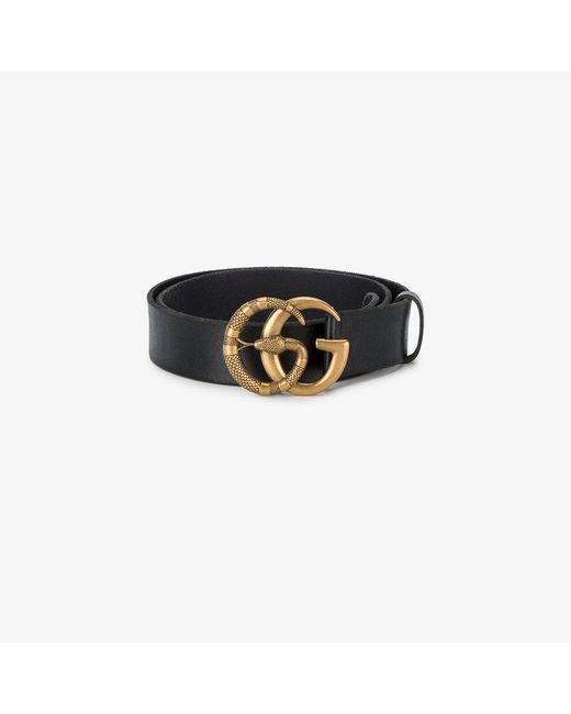 Gucci Double G Snake Buckle Belt in Black for Men - Save 19% | Lyst