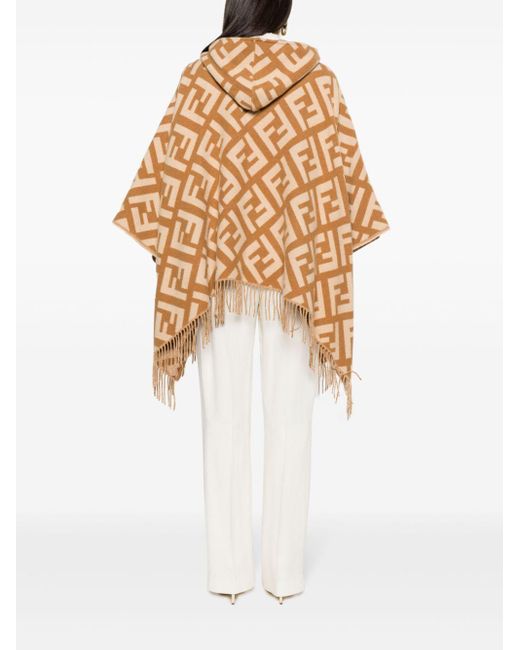 Fendi Brown Ff Poncho