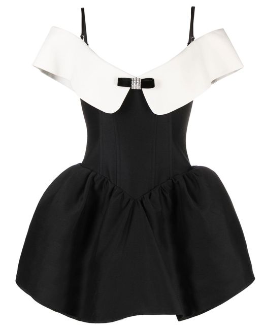Shushu Tong Off Shoulder Mini Dress In Black Lyst Shushu Tong Off Shoulder Mini Dress In Black Lyst