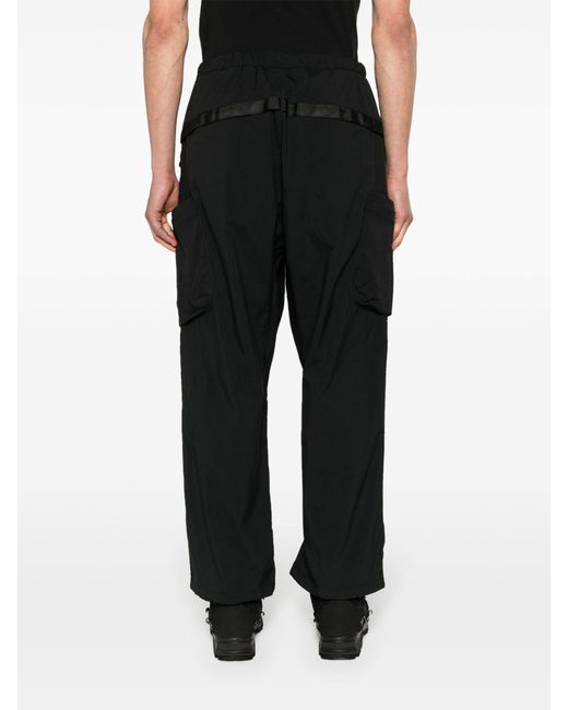 Acronym Black Water-repellent Belted Trousers for men