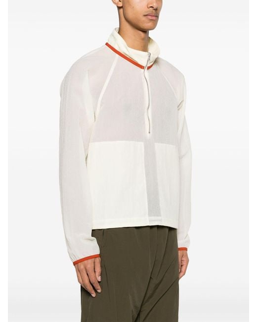 RANRA White Neutral Hlaupa Half-zip Sweatshirt for men