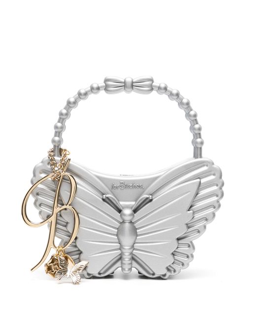 Blumarine White X Forbitches -tone Butterfly Tote Bag