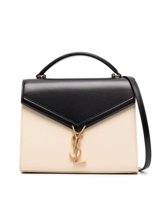 Saint Laurent Black Casandra Top Handle Bag - Women's - Brass/bos Taurus