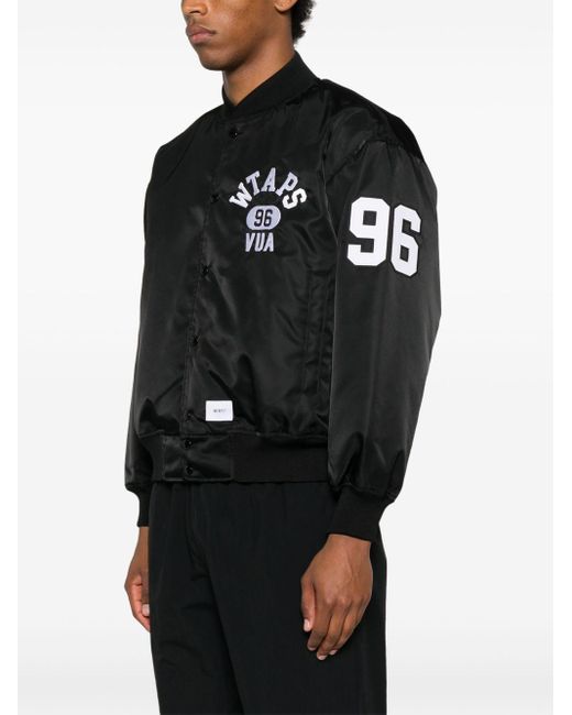 (w)taps Black Team Bomber Jacket for men