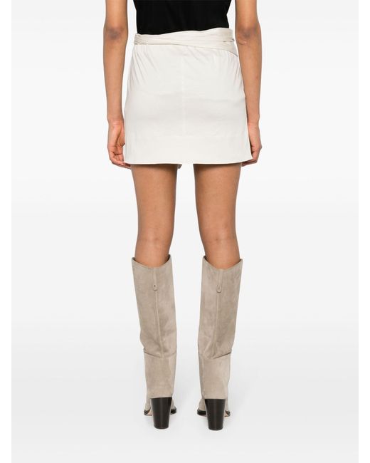 Isabel Marant White Berenice Wrap Cotton Skirt