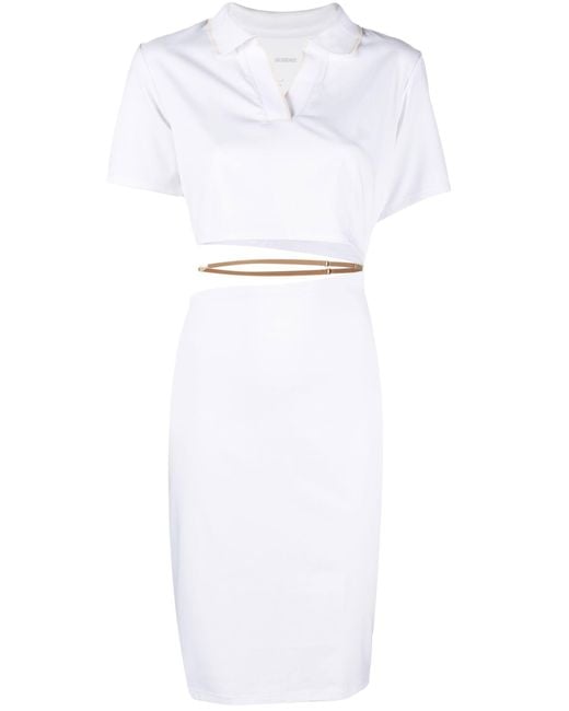Nike X Jacquemus White Cutout Midi Dress
