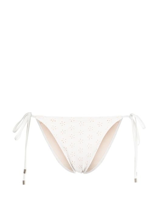 Peony Broderie Anglaise Bikini Briefs in White | Lyst