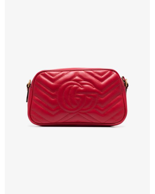 small gg marmont 2.0 matelassé leather camera bag