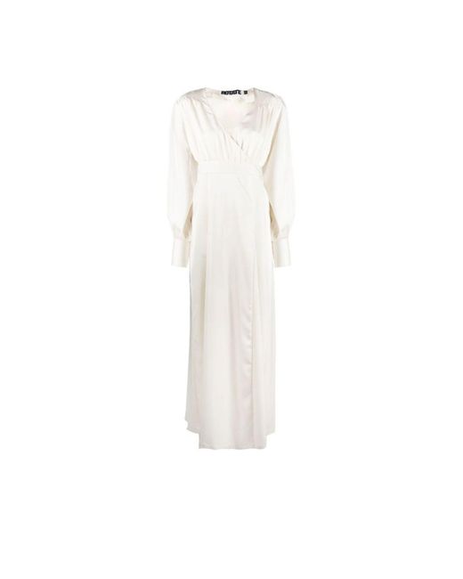 ROTATE BIRGER CHRISTENSEN Synthetic White Ria Wrap Maxi Dress - Save 5% ...
