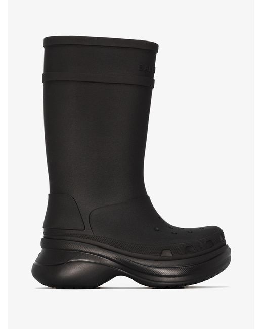 Balenciaga X Crocs Wellington Boots in Black | Lyst