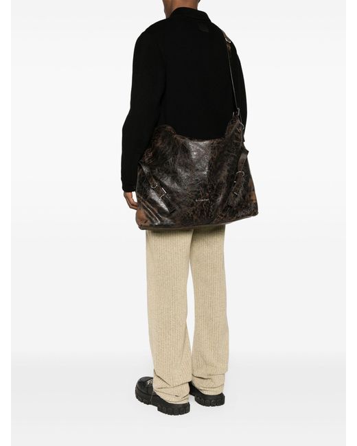 Givenchy Black Xl Voyou Leather Bag for men