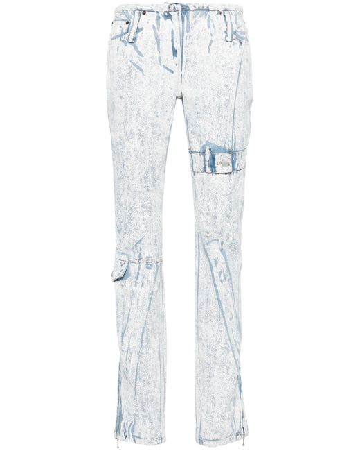 Acne White Low-rise Slim-fit Jeans - Women's - Cotton/polyester