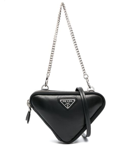 Prada Black Brushed Leather Mini Bag