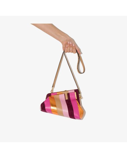 Fendi Pink First Small Leather Clutch Bag