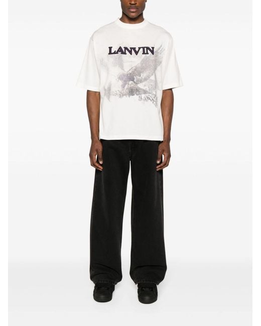 Lanvin White X Future Eagle-print Cotton T-shirt - Unisex - Polyester/viscose/cotton